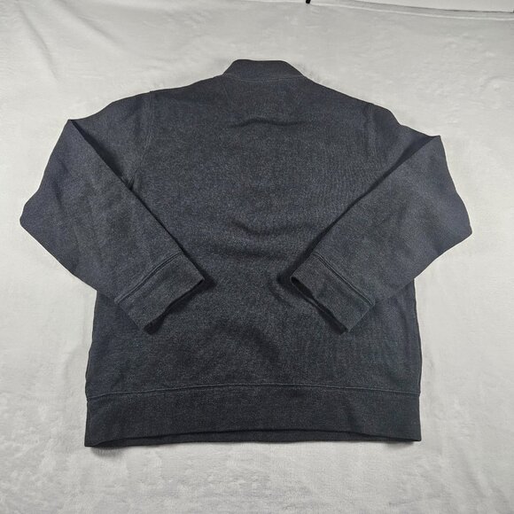 Lands' End Men's Pullover Sweater Sz L 42-44 100% Cotton Half-Zip Charco… - Picture 2 of 10